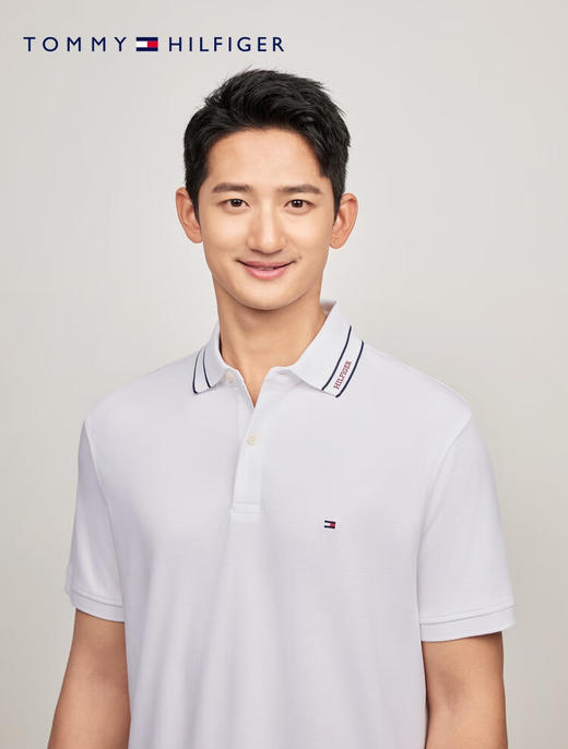 TOMMY 短袖POLO衫男  MW35612-YBR 白色. 商品图3