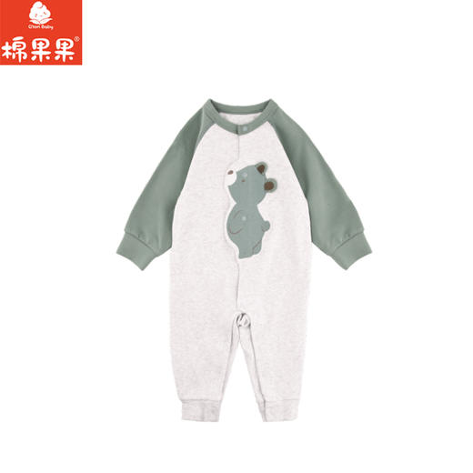 棉果果秋季新品内衣有机棉纱5A抗菌男童莫代尔对开哈衣连体衣M311722424525 商品图7