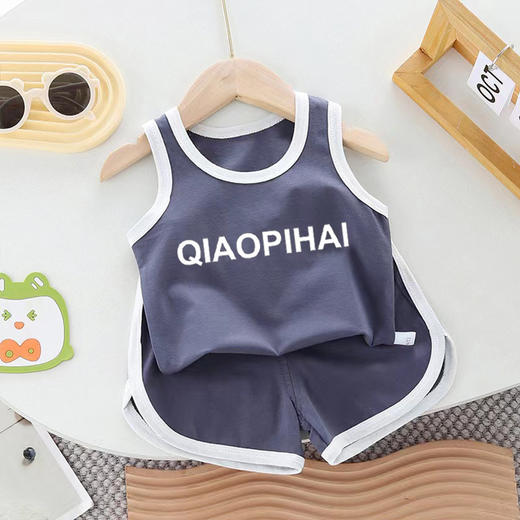【儿童休闲背心套装】夏季薄款男童女宝宝短裤中小童运动两件套潮 商品图1