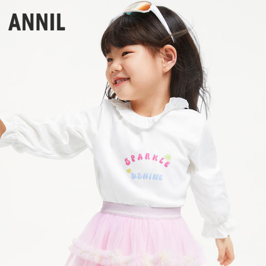 女童翻领长袖针织衫秋季新款安奈儿童装实体店同款XG431653 商品图1