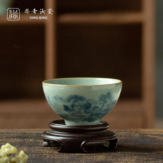 问鼎鼎青青花束罗杯（半壁山房)（缺货） 商品图0