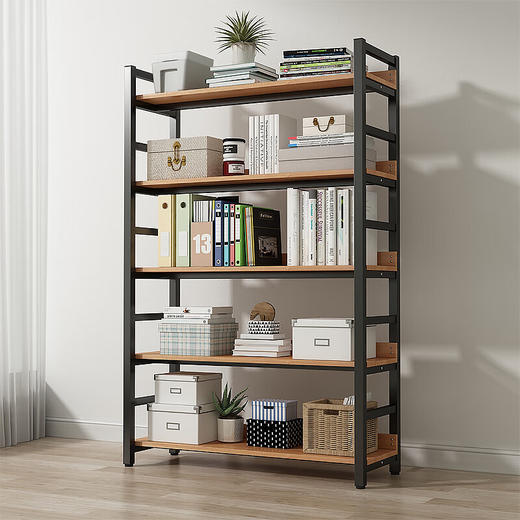 密林书架置物架落地多层收纳架客厅书柜家用货架放书简易储物架5层100 100049684260 商品图0