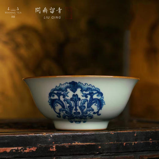 问鼎留青六色柴窑青花天香杯 商品图3