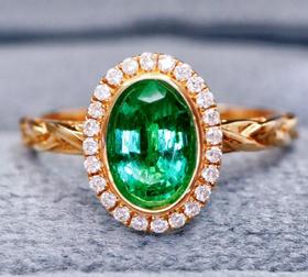 0.85ct 祖母绿戒指