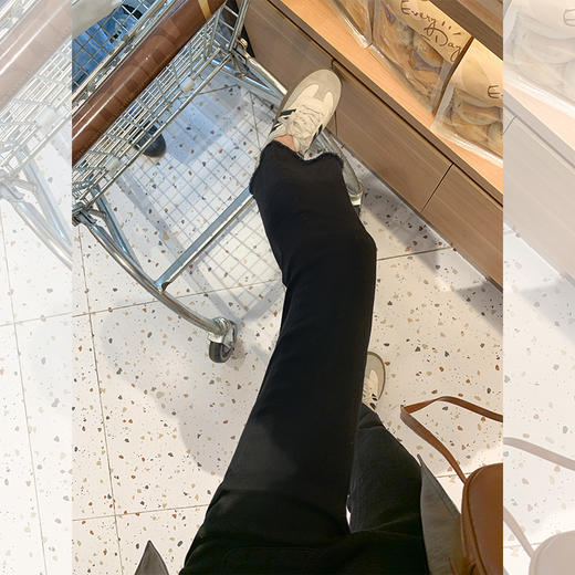 曾小咸【腿精日常】黑色九分微喇牛仔裤 商品图2