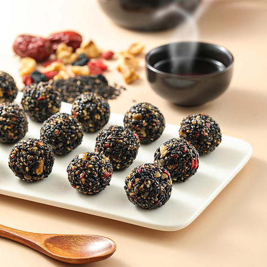 【55.9到手200包！黑芝麻红枣枸杞丸】甄选优质原料，红枣/核桃/枸杞/桑葚/黑芝麻，健康又营养，早餐代餐下午茶饱腹休闲零食L 商品图1