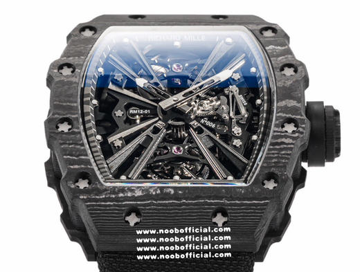 🔥私人定制版纯进口Ntpt碳纤维材质🔥
【理查米尔】RM12-01 一体陀飞轮腕表，材质均为碳纤维与石英纤维材质表壳，分别三种颜色款式：纯黑碳纤维、碳纤维+红色石英纤维、碳纤维+白色石英纤维 商品图9