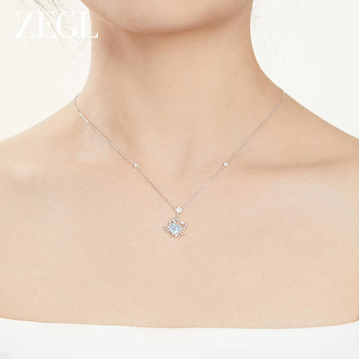 ZEGL设计师海洋系列海星小螃蟹925纯银项链女款2024新款夏天配饰 商品图1