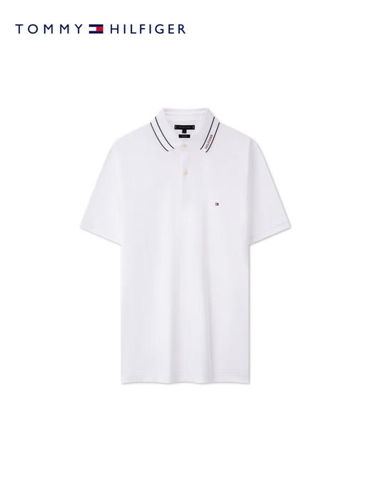TOMMY 短袖POLO衫男  MW35612-YBR 白色. 商品图0