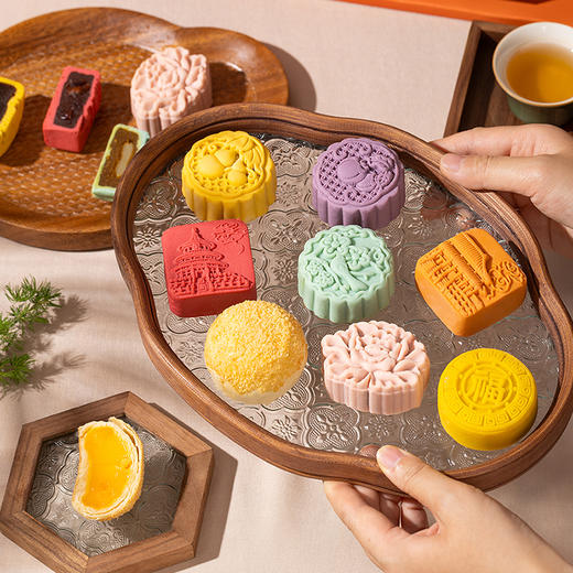 热卖！中秋送礼！雅觅秋水长天系列月饼礼盒480g/540g/600g   5款礼盒 8-10枚装 高性价比 商品图14