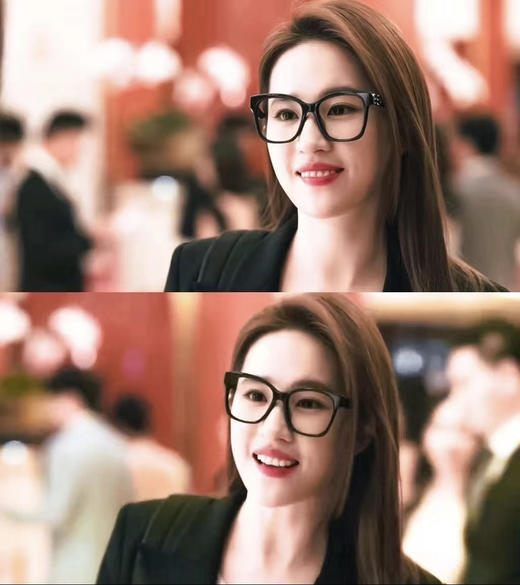 726-1 黄亦玫猫眼素颜黑框平光镜 BBR Be2363猫眼黑框格纹镜腿 镜架 商品图14