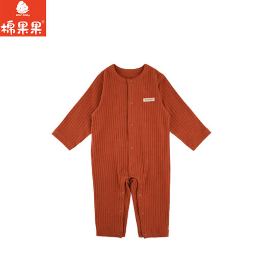 棉果果秋季新品男童女童内衣有机棉纱5A抗菌对开哈衣连体衣M301722224513 商品图1