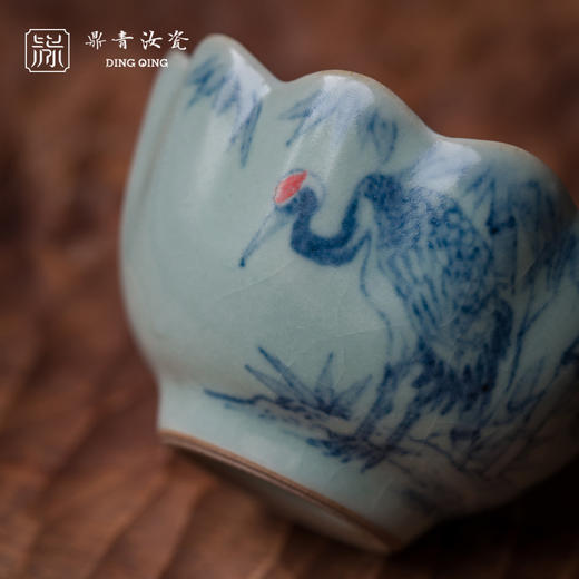 问鼎鼎青青花菡萏杯（鹤报平安）（缺货） 商品图1