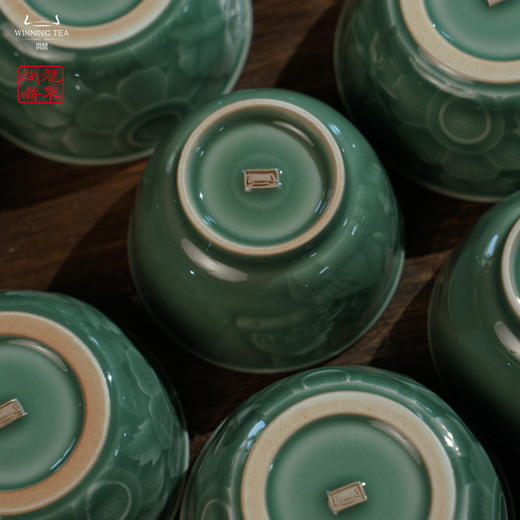 龙泉问鼎梅子青刻绘安己杯(醉翁亭)（缺货） 商品图4