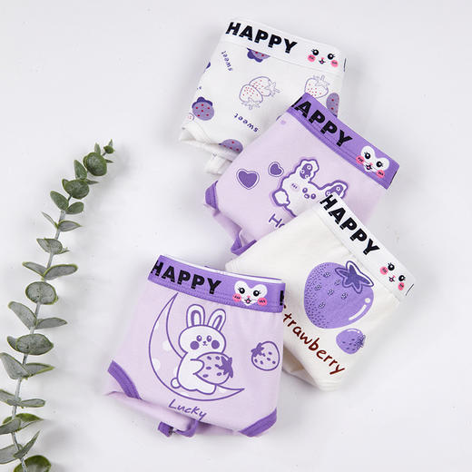 【超值4条装！】女童平角内裤纯棉A类中大童学生内裤2-18岁少女四角短裤 商品图4