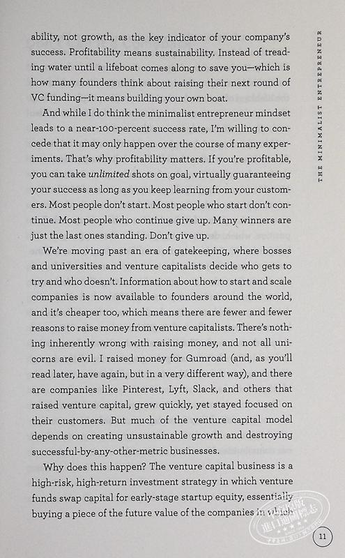 【中商原版】小而美 持续盈利的经营法则 The Minimalist Entrepreneur 英文原版 Sahil Lavingia 经管励志 自我提升 商品图7