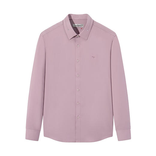 【婚庆系列】柒牌男士长袖衬衫2024秋季新款绣花烫钻新郎婚宴衬衣	127A70850 商品图4