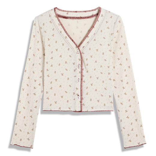 <曾小咸推荐> 【甜妹代表】小熊印花开衫   商品图4