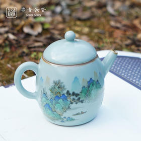 问鼎鼎青青花掇珠壶（绘画青山绿水）（缺货）