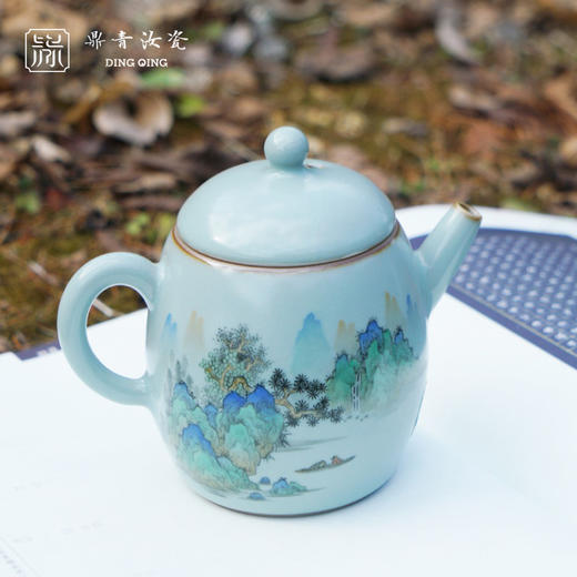 问鼎鼎青青花掇珠壶（绘画青山绿水）（缺货） 商品图0