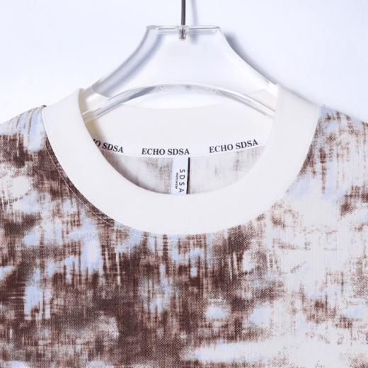 T1509夏季新款时尚扎染百搭男士短袖潮流休闲宽松上衣百搭针织T恤 商品图3