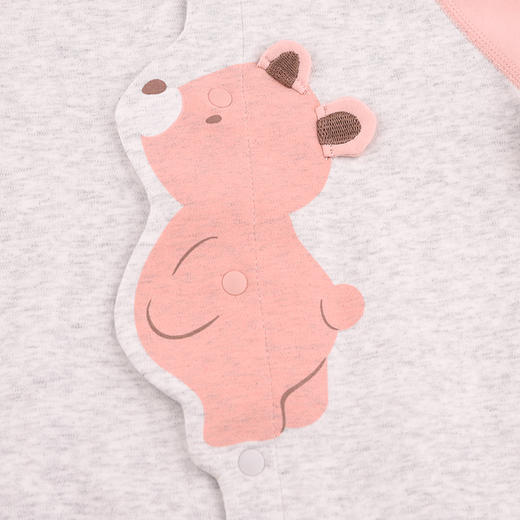 棉果果秋季新品内衣有机棉纱5A抗菌莫代尔女童对开哈衣连体衣M321722424524 商品图3