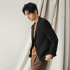 【高端系列】柒牌西装男士2024秋季新款面试新郎结婚礼服黑色西服	127C70460 商品缩略图1