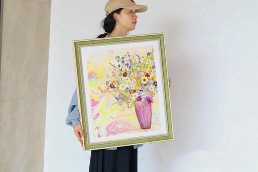 水拓画背景瓶插花押花 商品图0