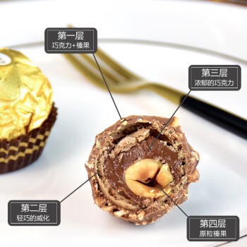 费列罗FERRERO 榛果巧克力礼盒24粒装 赠蔬菜饼干 零食 商品图2