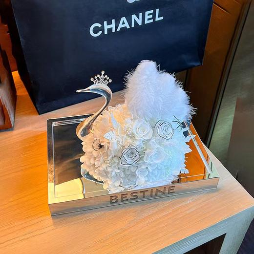 永生花小号天鹅湖赠送礼品袋保养卡 商品图1