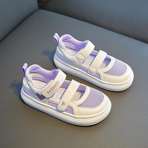 女童凉鞋夏款2024年防滑软底儿童小女孩休闲舒适透气包头运动网鞋HLY 商品图6