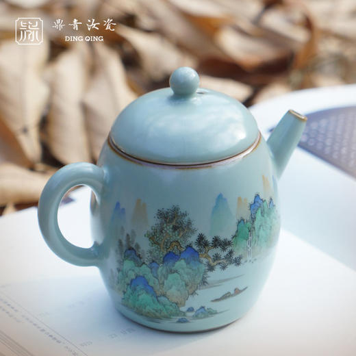 问鼎鼎青青花掇珠壶（绘画青山绿水）（缺货） 商品图3