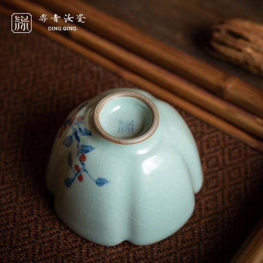 问鼎鼎青青花报春杯（红果枝鸟）(缺货) 商品图2