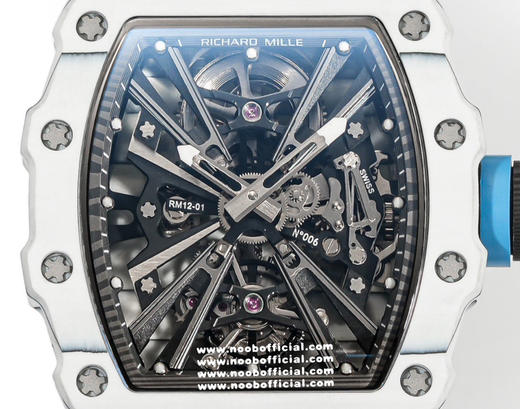 🔥私人定制版纯进口Ntpt碳纤维材质🔥
【理查米尔】RM12-01 一体陀飞轮腕表，材质均为碳纤维与石英纤维材质表壳，分别三种颜色款式：纯黑碳纤维、碳纤维+红色石英纤维、碳纤维+白色石英纤维 商品图7