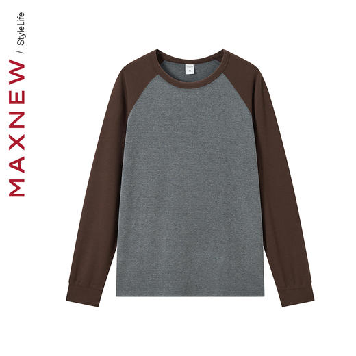 【家居】拼色插肩袖长袖T恤1N3417103 商品图2