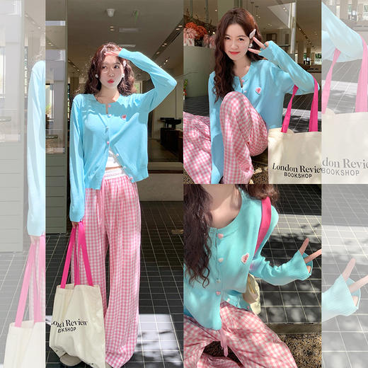 曾小咸【元气软妹】浅蓝色毛织开衫 商品图0