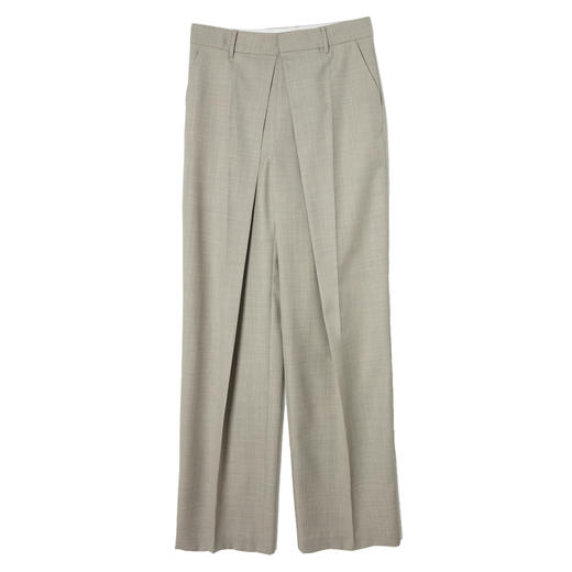 【清仓】西嘉老钱风马甲套装|混色肌理精纺羊毛经典无领马甲+对褶显瘦阔腿裤MJ2403009 商品图5