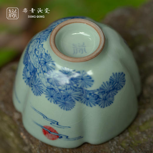 问鼎鼎青青花报春杯（红日松鹤）（缺货） 商品图3