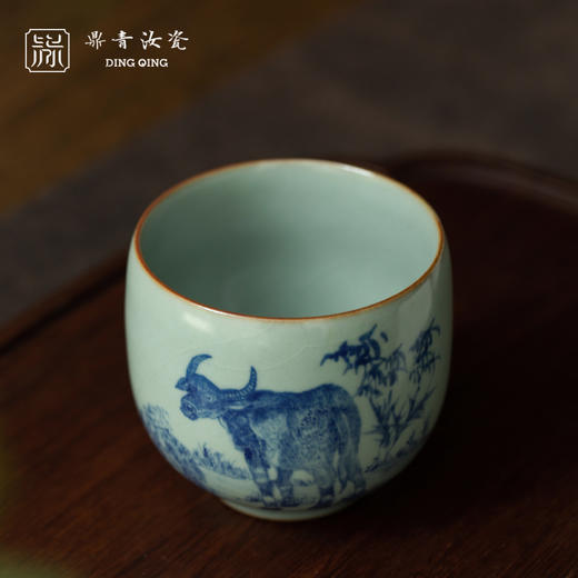 问鼎鼎青青花金钟杯（牛亨）（缺货） 商品图2