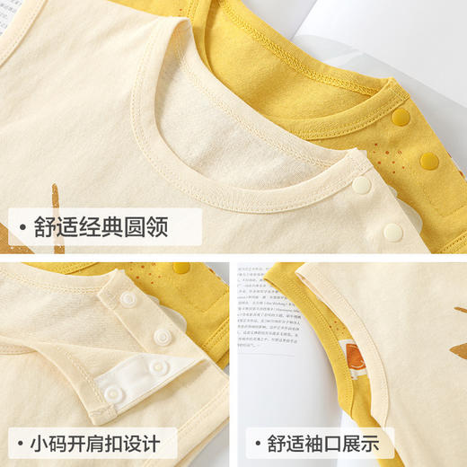 咔咔熊猫婴儿衣服休闲纯棉背心无袖T恤夏装男童儿童女童宝宝上衣 商品图2