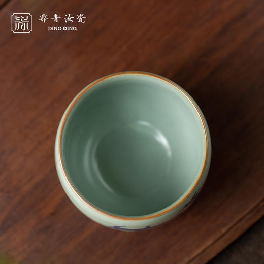 问鼎鼎青青花金钟杯（牛亨）（缺货） 商品图1