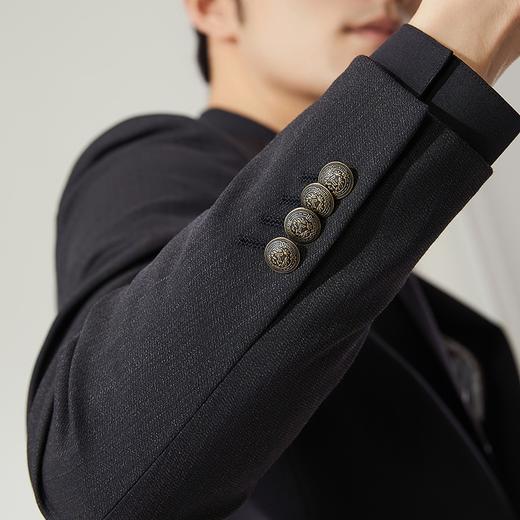 【婚礼季/高端系列】柒牌西装男士套装秋冬新款商务休闲暗条纹含羊毛西服	127C70140 商品图2