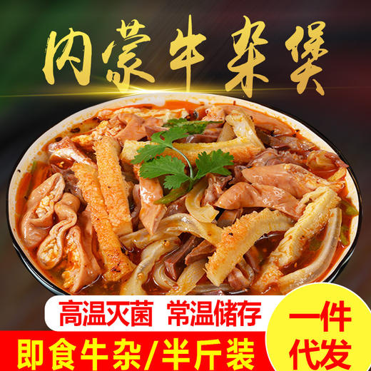 全牛锅纯牛杂熟牛肚牛杂碎牛腩卤牛筋牛肉筋头巴脑即食真空250g 商品图0