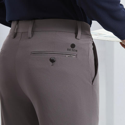 【速干凉感】柒牌男士休闲裤2024春夏新款商务通勤轻薄直筒长裤子	126H70240 商品图2