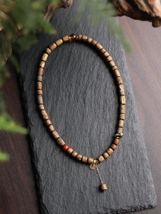 奇楠桶珠双圈手链天然沉香创意首饰 商品图1