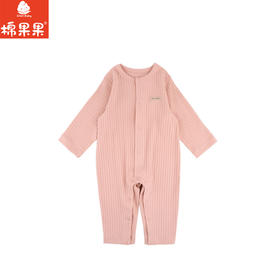 棉果果秋季新品内衣有机棉纱5A抗菌女童对开哈衣连体衣M321722224514