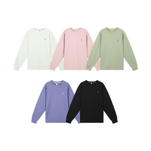 【品牌直发】ACMEITEM爱棵米 秋季休闲圆领卫衣华夫格亲肤透气长袖上衣男女GAE3310017G 商品图4