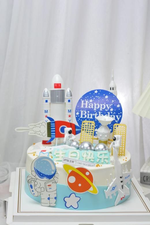 太空宇航员 （单/双层）下单备注几岁 无备注默认生日快乐 商品图2