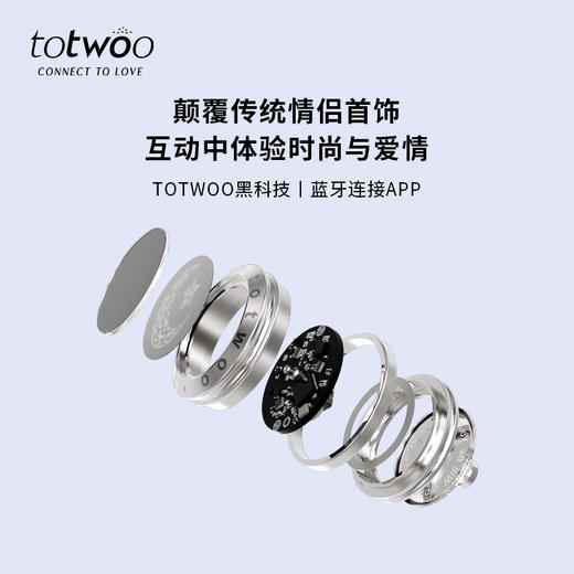 totwoo 幻影串珠情侣手链异地恋感应手链一对震动闪光送女朋友礼物 520情人节礼物 商品图1