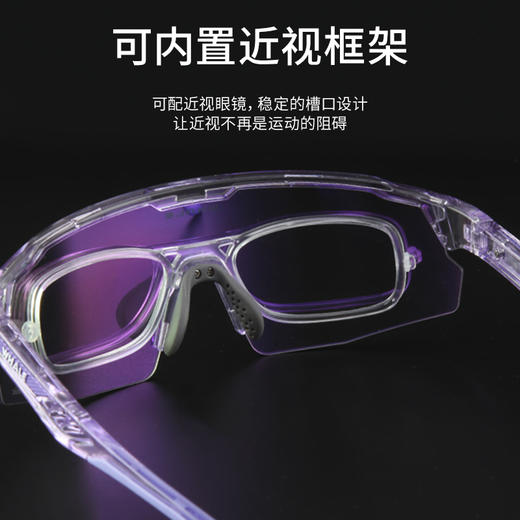 鲸鱼运动变色眼镜运动风镜马拉松专业山地公路骑行眼镜近视防风镜 商品图4
